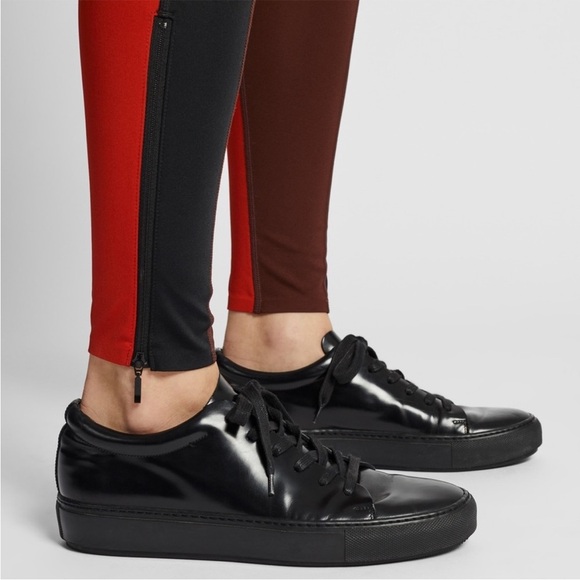 JW Anderson x Uniqlo Black and Burgundy Zipper Hem Leggings - Picture 8 of 9